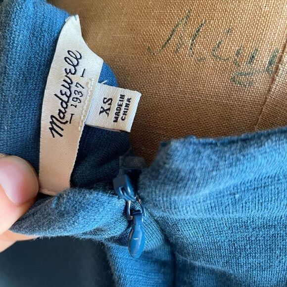 MADEWELL | keynote ponte sleeveless turquoise dress XS - Picture 10 of 13